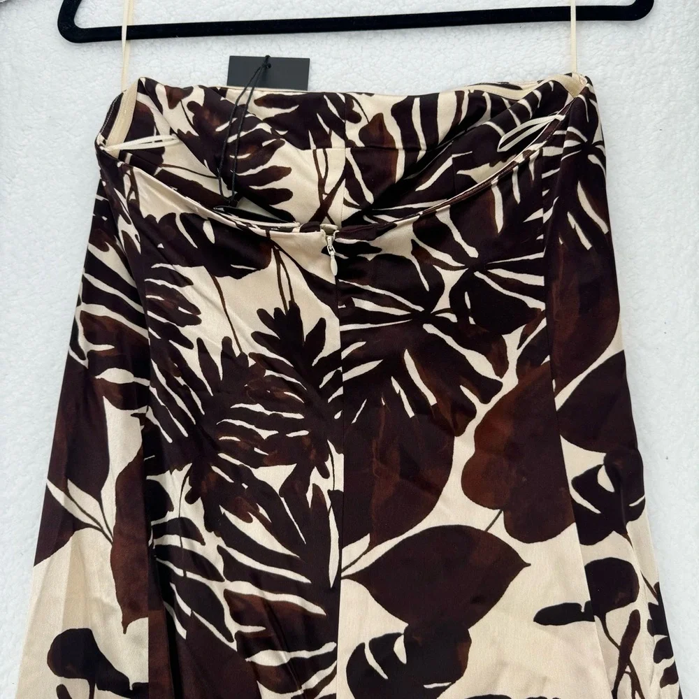 Nicholas The Label Axelie Strapless Tube Gown Dark Chocolate Segovia Print Sz 2 - Picture 13 of 13